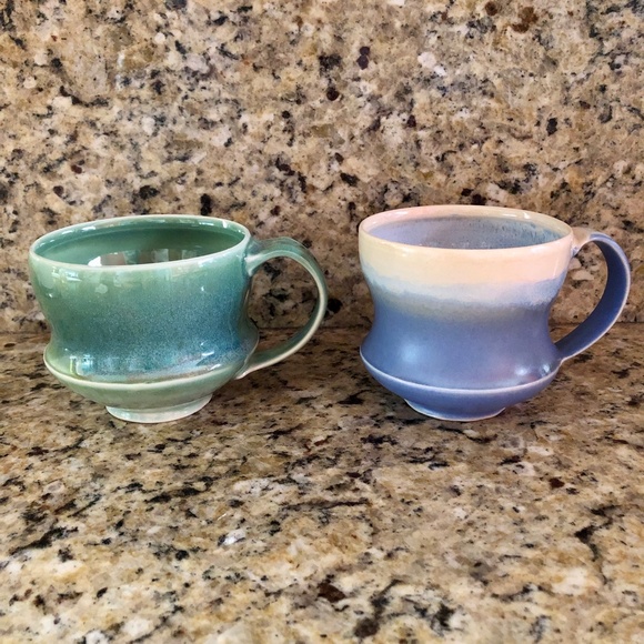 HANDMADE Coffee Mug Tea Cup Dipped Porcelain w/ Lace Mandala Base One-of-a-Kind - Picture 12 of 14